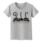 T shirt chat humoristique pour femme - Gris / S - T-shirt