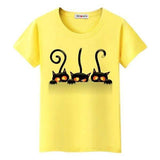 T shirt chat humoristique pour femme - Jaune / S - T-shirt