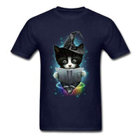 T-shirt chat magicien - Bleu Marine / XS - T-shirt