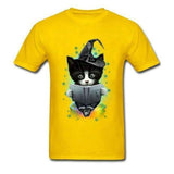 T-shirt chat magicien - Jaune / XS - T-shirt