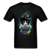 T-shirt chat magicien - Noir / L - T-shirt
