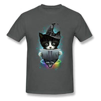 T-shirt chat magicien - Gris foncé / S - T-shirt