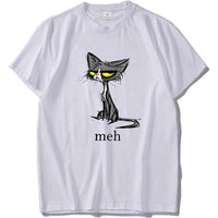 T shirt chat Meh - Blanc / XL - T-shirt