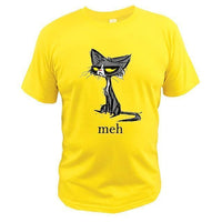 T shirt chat Meh - Jaune / L - T-shirt