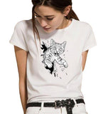 T-shirt chat qui surgit - T-shirt