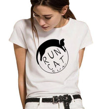 T-shirt chat Run cat run - T-shirt