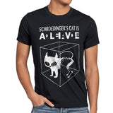 T-shirt chat Schrodinger Homme - Noir / XXL - T-shirt