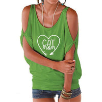T-shirt chat sexy cat mom pour femme - Vert / XXL - T-shirt