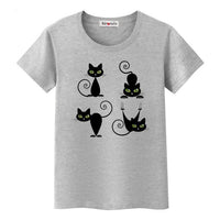 T-shirt chat stylisés joueurs - Gris / S - T-shirt