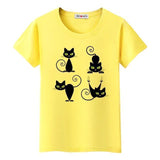 T-shirt chat stylisés joueurs - Jaune / S - T-shirt