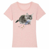 T-shirt chaton Femme Maine Coon - Rose / XS - T-shirt