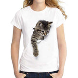 T shirt chaton humour pour femme en 3D Chats - L - T-shirt