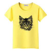 T-shirt chaton Maine Coon - Jaune / 4XL - T-shirt