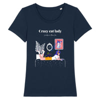 T-shirt Crazy Cat Lady - Marine / XS - T-shirt