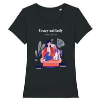 T-shirt Crazy cat lady sur un canapé - Noir / XS - T-shirt
