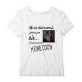 T-shirt femme Blanc | La boutique du Maine Coon