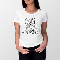 T-shirt Femme Made in France Cats rule the World - XS / 
