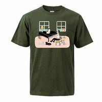 T-Shirt Freddie au piano avec ses chats - Vert / S - T-shirt
