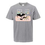 T-Shirt Freddie au piano avec ses chats - Gris / XXXL - 