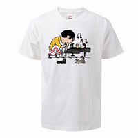 T-shirt Freddie Mercury et ses chats - Blanc / L - T-shirt