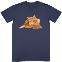 T-shirt Maine Coon et poisson - La boutique du Maine Coon
