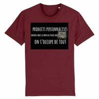 T-shirt unisexe personnalisable - Bordeaux / XS - T-shirt