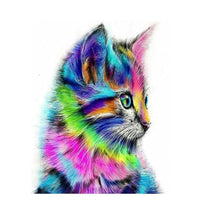 Tableau à peindre numéroté chaton coloré | La boutique du Maine Coon