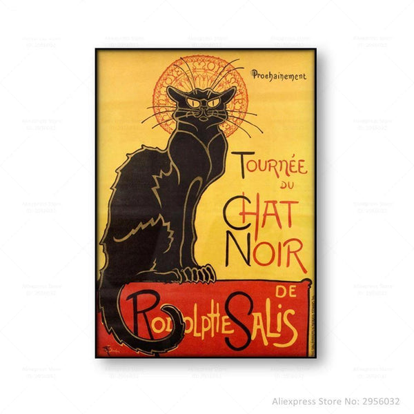 Tableau chat Tournée du Chat Noir - Tableau | La boutique du Maine Coon