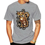 Tee shirt chat étrange homme - Gris / XL - T-shirt