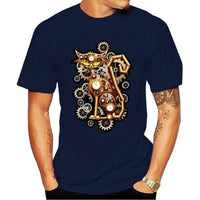 Tee shirt chat étrange homme - Bleu / XXS - T-shirt