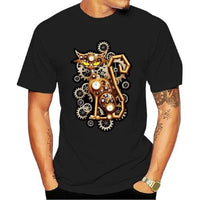 Tee shirt chat étrange homme - Noir / XXXL - T-shirt
