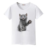 Tee shirt chat humoristique femme - Blanc / S - T-shirt