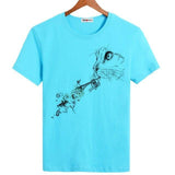 Tee shirt chat trompette - Bleu / S - T-shirt