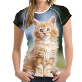 Tee shirt chaton Maine Coon femme - S - T-shirt