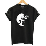 Tee shirt de chat femme Yin and Yang - Noir / S - T-shirt