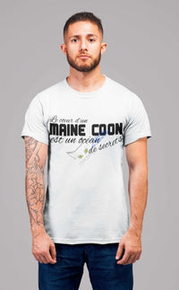 Tee Shirt Maine Coon Coeur de Maine Coon pour homme Exclusif