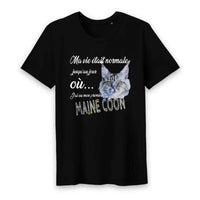 Tee Shirt Maine Coon Homme Noir - Collection Ma vie - S / 