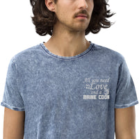 T-shirt en jean Love & Maine Coon - Bleu denim / S - Hauts