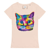 T-shirt bio Chat multicolore - Rose / S - Hauts