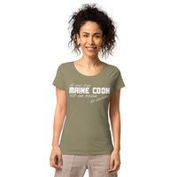 T-shirt éco-responsable femme Coeur de Maine Coon - Kaki / S