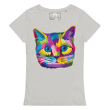 T-shirt bio Chat multicolore - Gris pur / S - Hauts