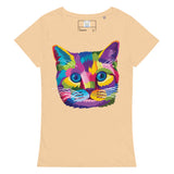 T-shirt bio Chat multicolore - Sable / S - Hauts